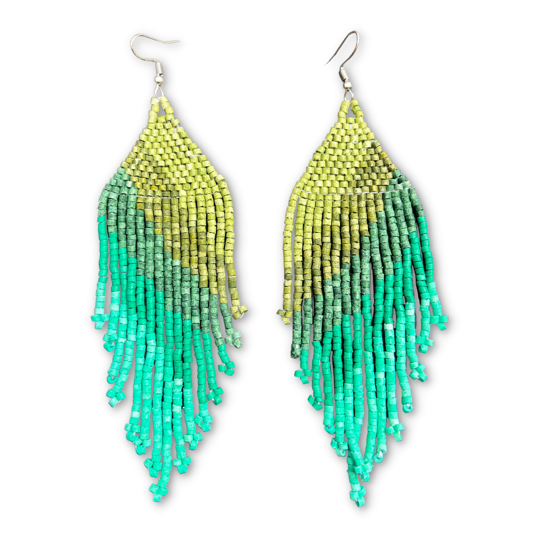 Colorful on sale fringe earrings