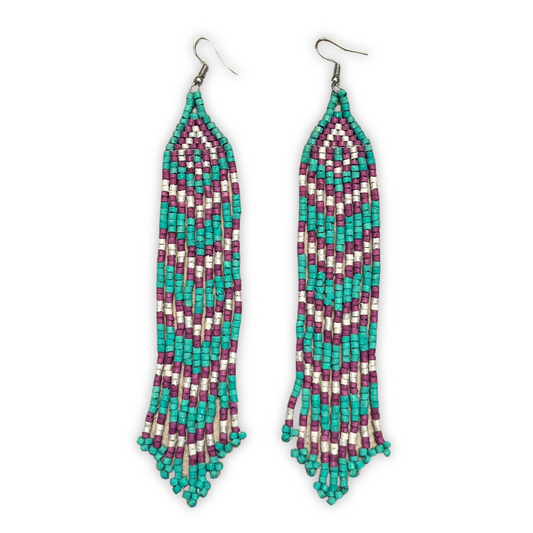 Long Fringe Earrings in Super Lightweight Design