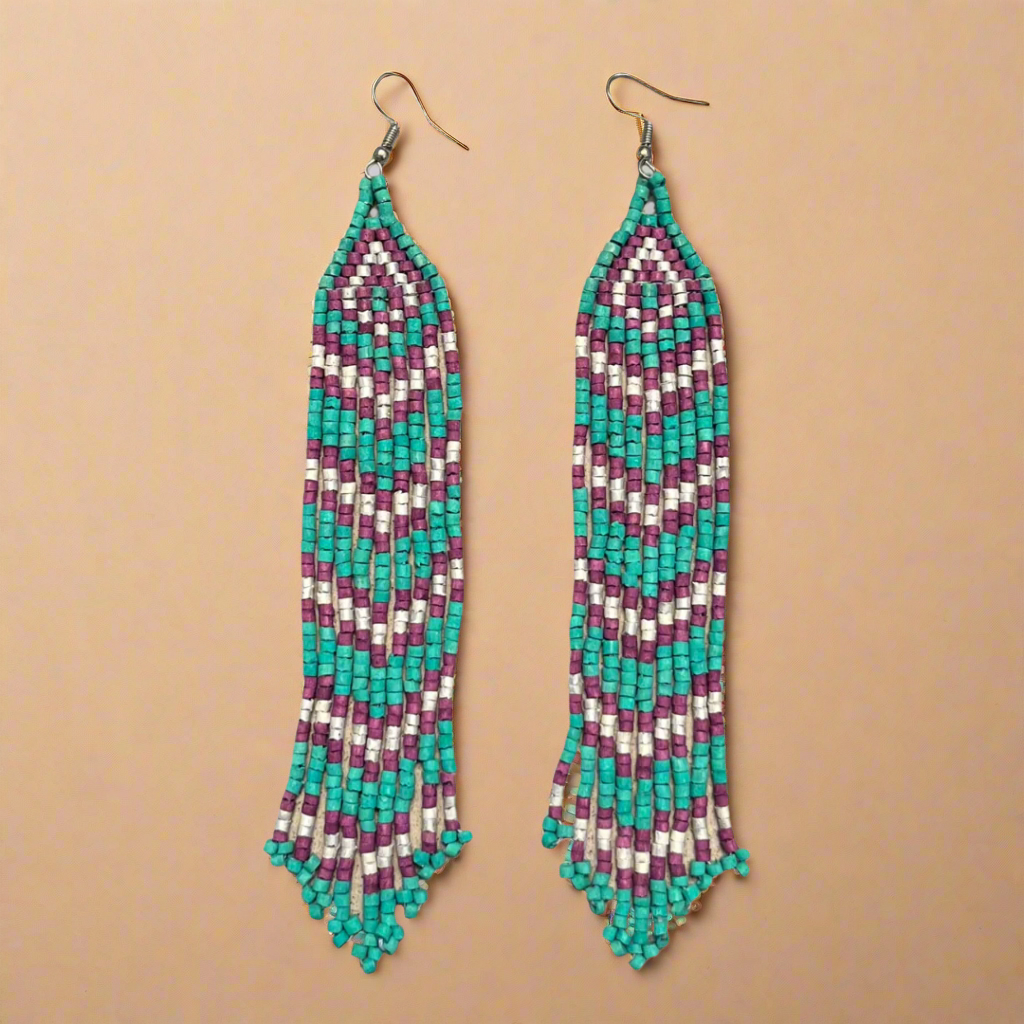 Long Fringe Earrings in Super Lightweight Design