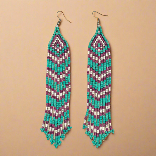 Long Fringe Earrings in Super Lightweight Design