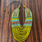 Unique Necklace with Bead Embroidery, Adjustable