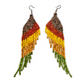 Mirrored Earrings Half Draped Design Quetzal Bird