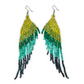 Mirrored Earrings Half Draped Design Quetzal Bird