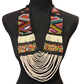 Ceremonial Statement Necklace with Beaded Strands, Adjustable