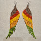 Mirrored Earrings Half Draped Design Quetzal Bird