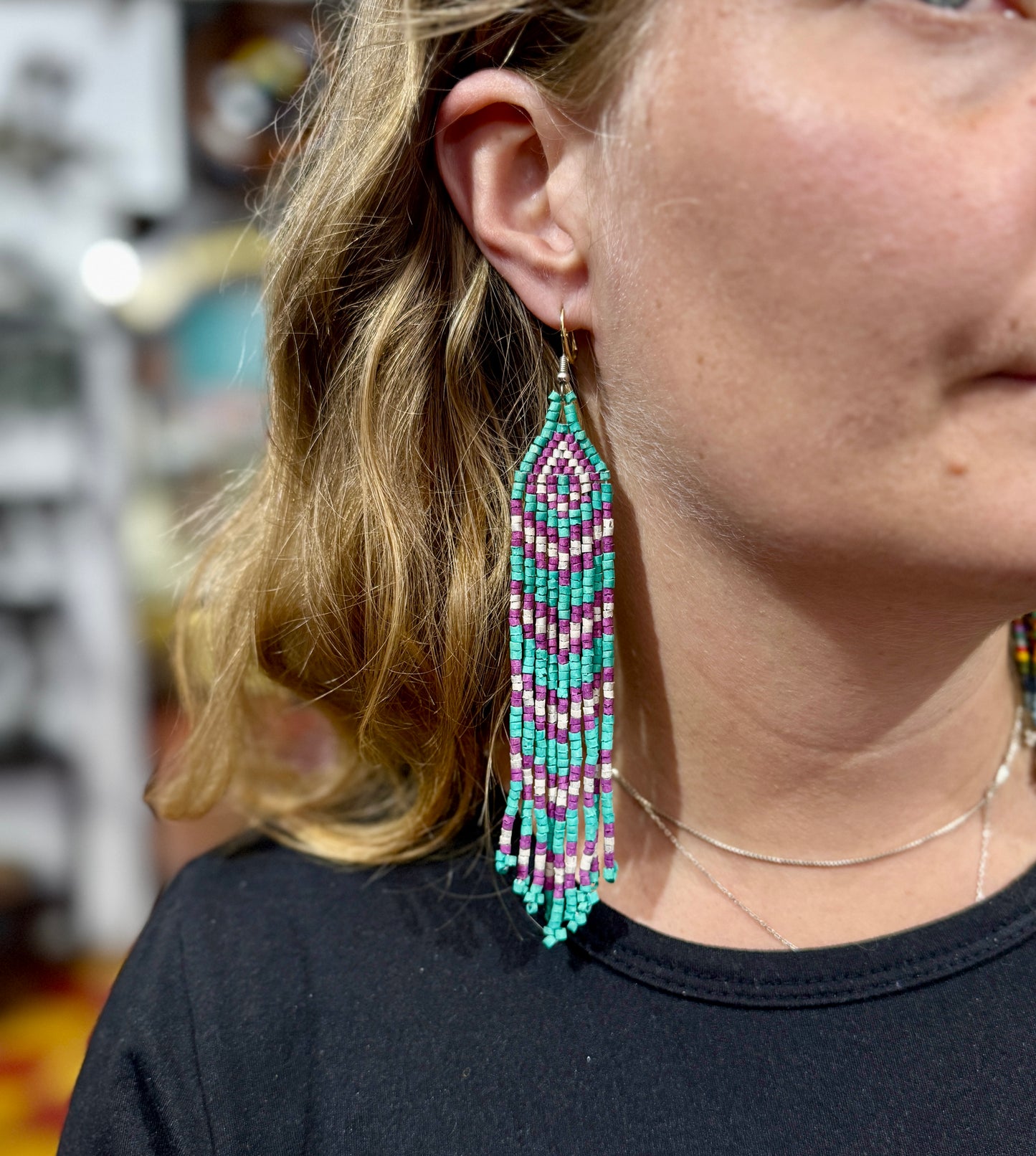 Long Fringe Earrings in Super Lightweight Design