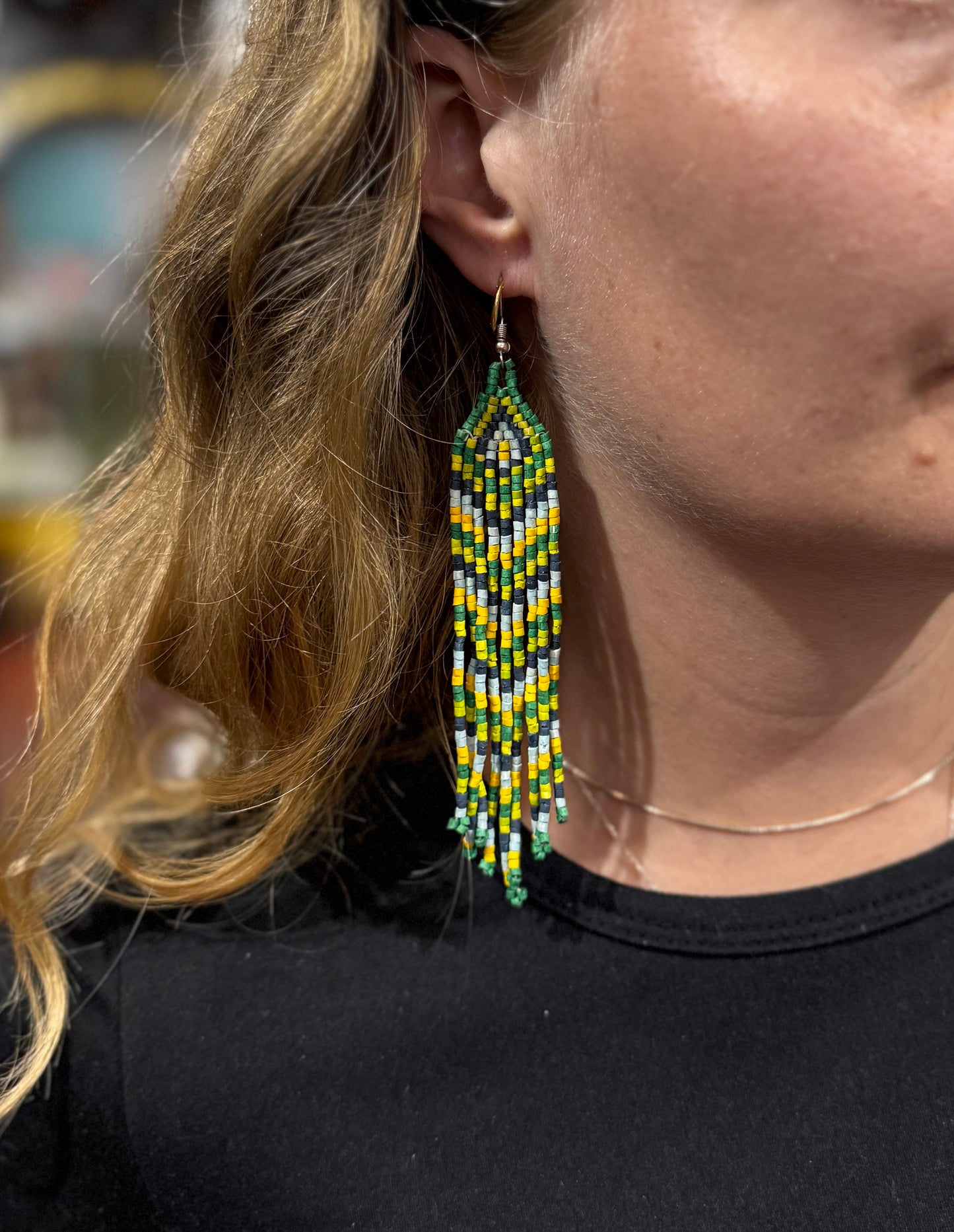 Long Fringe Earrings in Super Lightweight Design