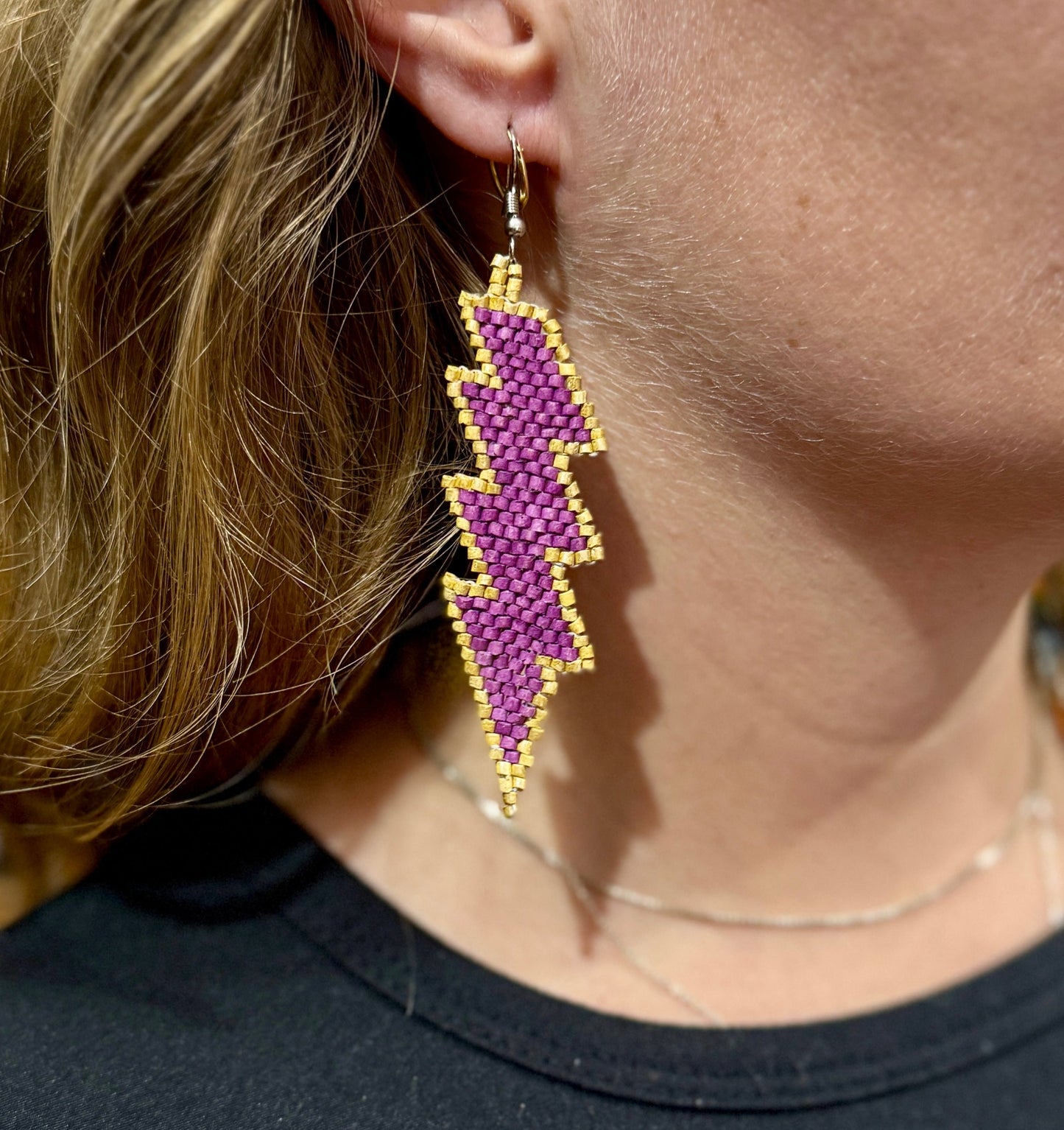 Lightweight Statement Earrings in Natural Stone