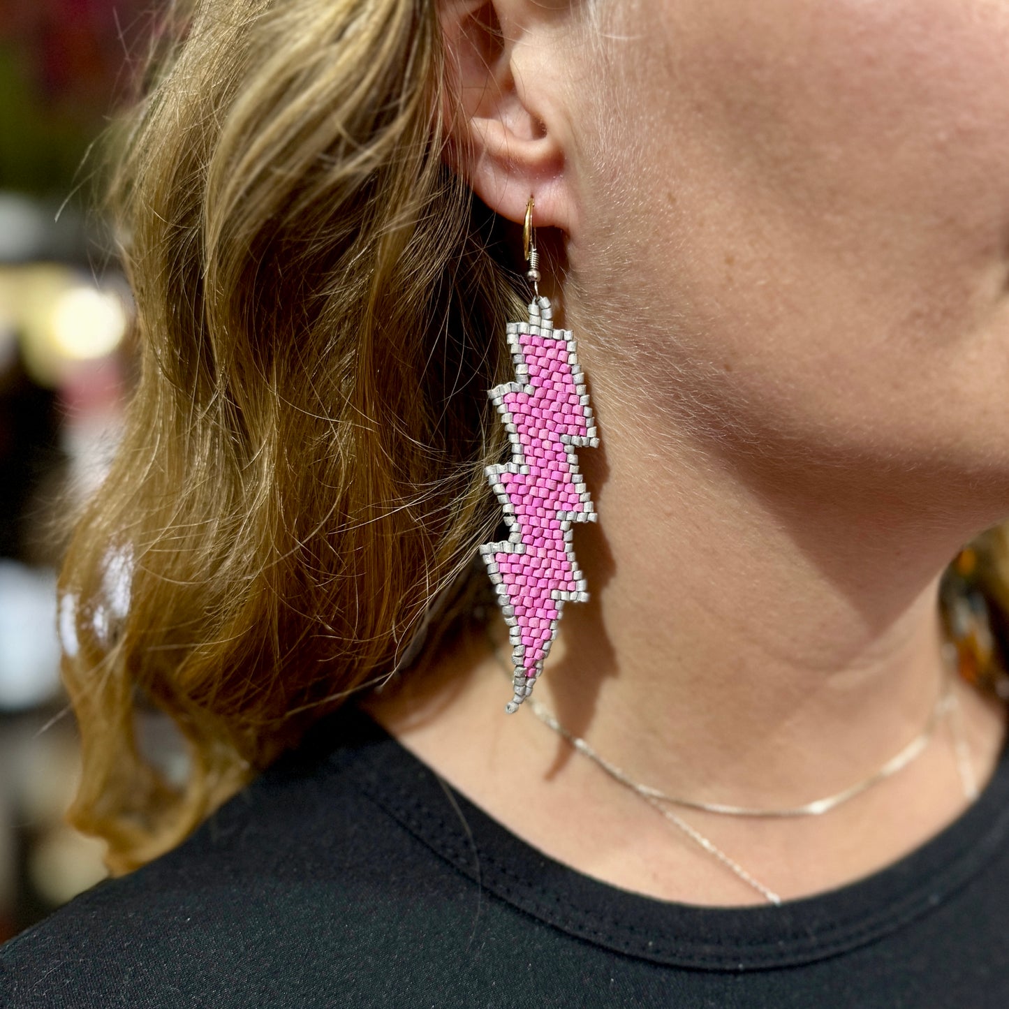 Lightweight Statement Earrings in Natural Stone